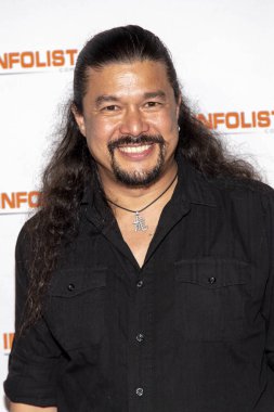 11 Temmuz 2019 'da Wisdome Dome Park, Hollywood, CA' da Infolist Öncesi Comic-Con Bash 'e katılıyor.