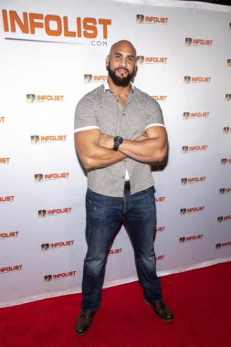 11 Temmuz 2019 'da Wisdome Dome Park, Hollywood, CA' da Infolist Öncesi Comic-Con Bash 'e katılıyor.