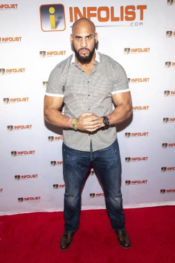 11 Temmuz 2019 'da Wisdome Dome Park, Hollywood, CA' da Infolist Öncesi Comic-Con Bash 'e katılıyor.