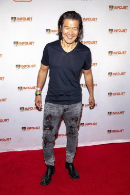 11 Temmuz 2019 'da Wisdome Dome Park, Hollywood, CA' da Infolist Öncesi Comic-Con Bash 'e katılıyor.