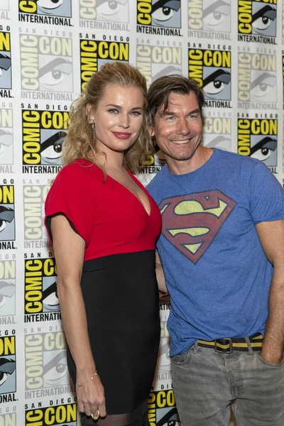 Rebecca Romijn Jerry Oconnell Comic Con Uluslararası San Diego 2018 — Stok fotoğraf