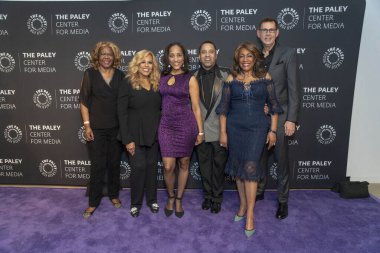 Janie Bradford, Claudette Rogers Robinson, Karla Gordy Bristol, Keith Holman, Mary Wilson 'la birlikte 25 Şubat 2019' da The Paley Center for Media, Beverly Hills, CA 'da Efsanevi Bir Gece' ye katıldı.