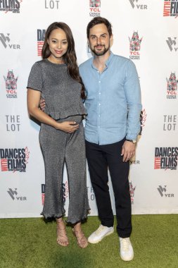 Amber Stevens West, Andrew J West, 16 Haziran 2018 'de Hollywood, Kaliforniya' daki TCL Çin Tiyatrosu 'nda düzenlenen 