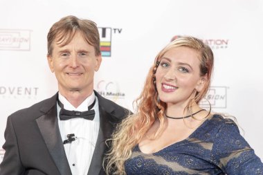 John David Ware ve Sara Kelly 25 Ağustos 2018 'de Los Angeles, Kaliforniya' da 16. yıllık 168 Film Festivali 'ne katıldılar.