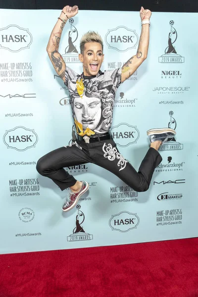 Frankie Grande Bezoekt 2019 Make Artists Hair Stylisten Guild Awards — Stockfoto