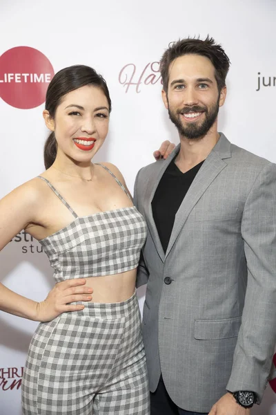 Reesa Marie Ishiyama Nathan Haugaard Attend Lifetime Christmas Harmony Los — Stock Photo, Image