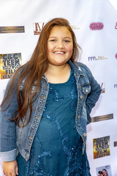 2018 Allyson Cavazos Attends Teen Hollywood Film Festival Raleigh Studios — 스톡 사진