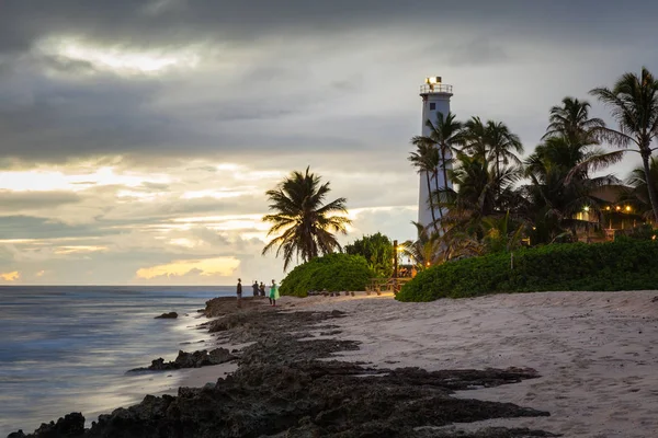 Barbers Point Lighthouse Sunset Seascape — Stock Photo, Image