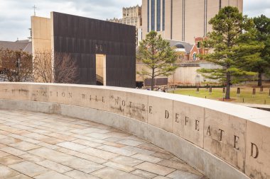 OKC National Memorial Wall and Quote clipart