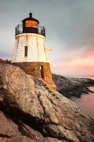 Burgberg Leuchtturm Newport Rhode Island — Stockfoto