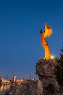 Gün batımında Plains bekçisi