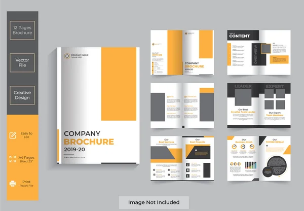 Corporate Business Brochure Template Met Minimaal Ontwerp — Stockvector