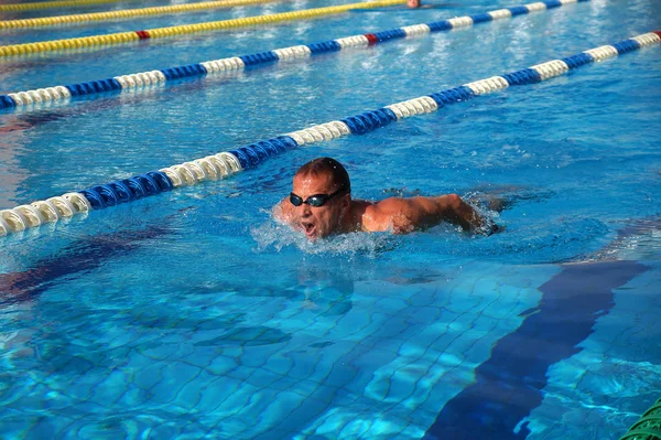 Schwimmer im Schwimmbad — Stockfoto