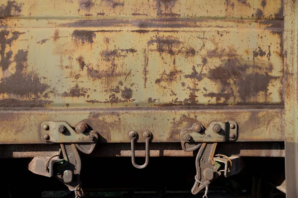 Rusty wall of the railway car Stock Image
