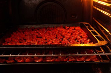 Kurutulmuş domates içinde ev koşulları