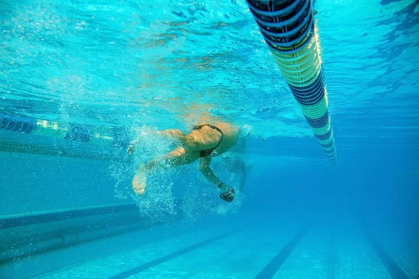 Schwimmer im Schwimmbad — Stockfoto