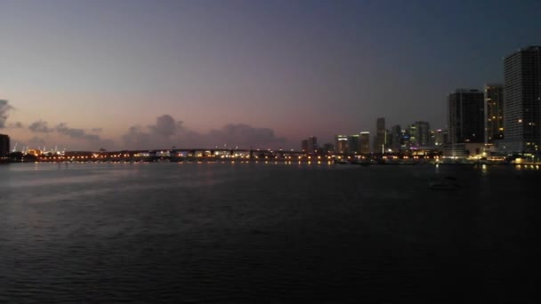 迈阿密无人机升起 — 图库视频影像
