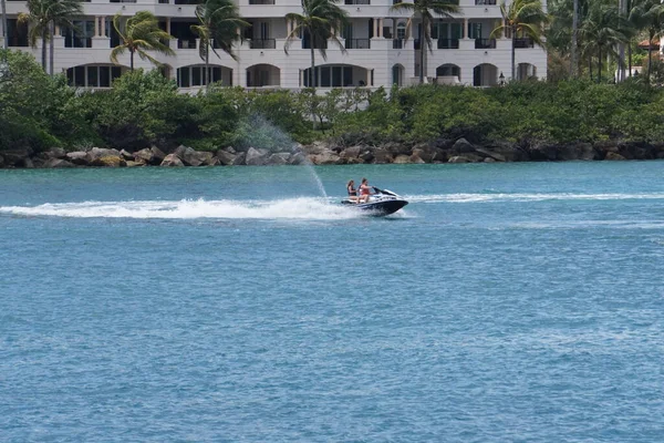 Jet Skier Miami Beach Bay Ocean — Stock Photo, Image