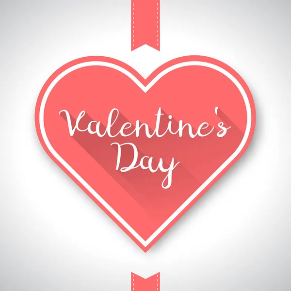 Sevgililer günün kutlu olsun. Teklif üzerinde kırmızı kalp yazı. Hat illüstrasyon vektör kartıyla