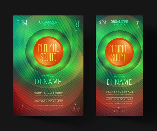 En az parti el ilanı. Bir gece kulübü ya da ev, dubstep, techno, en az tarzı, trance, davul ve bas ya da Indie rock elektronik Festivali için davetiye.