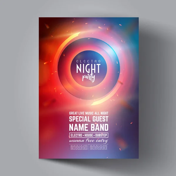 Parti el ilanı ya da broşür düzeni şablonu. Kulüp partisi Banner tasarımı. Vektör çizim