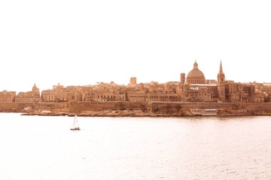 muhteşem bir panoramik bir Antik şehir Malta Valletta