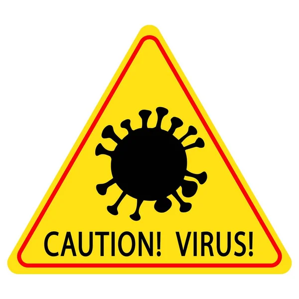 Знак коронавірусу бактерії біологія епідемія небезпека здоров'я медичні — стоковий вектор