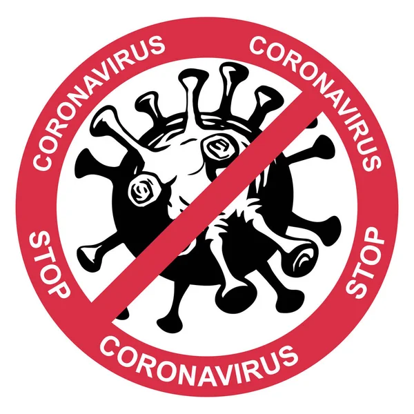 Знак коронавірусу бактерії біологія епідемія небезпека здоров'я медичні — стоковий вектор