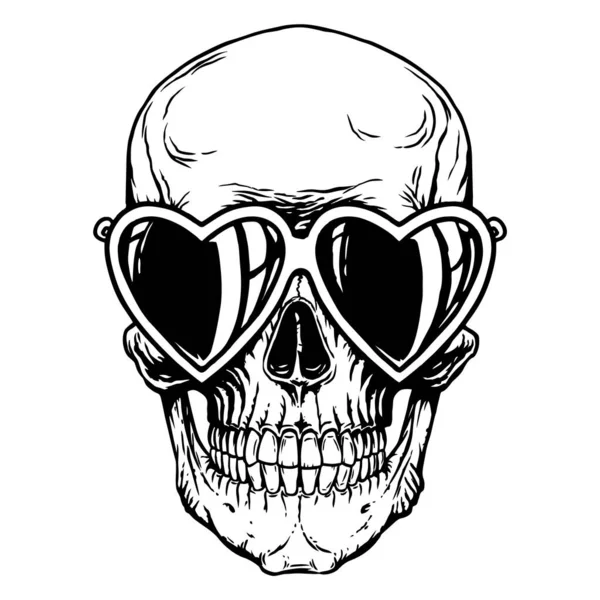 Skull skeleton head anatomy shirt tattoo cover. — Stock Vector