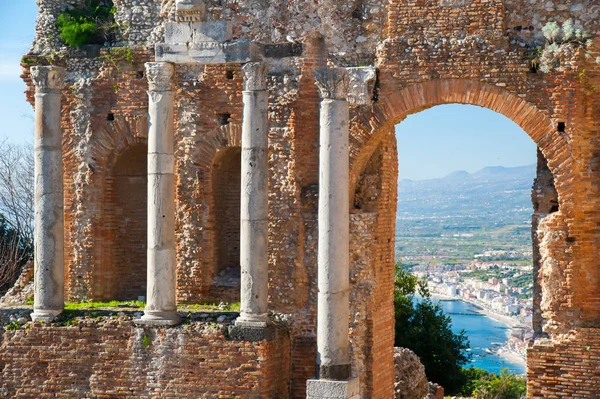 Taormina vecchio teatro — Foto Stock