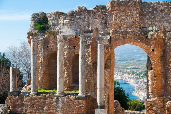 Taormina gamla teatern — Stockfoto