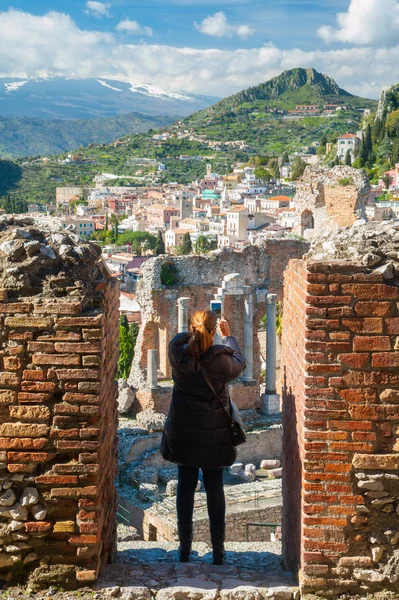 Taormina teatro velho — Fotografia de Stock