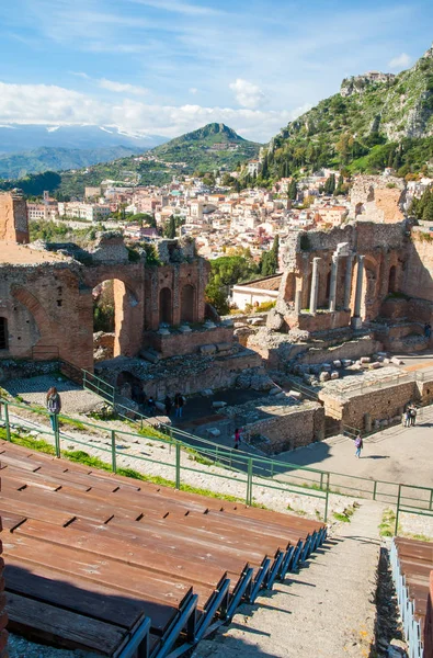Taormina teatro velho — Fotografia de Stock