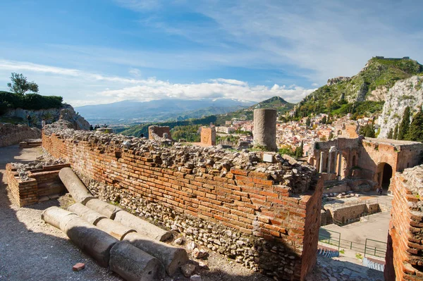 Taormina gamla teatern — Stockfoto