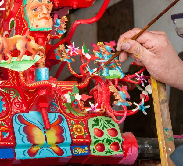 Sicilian cart painter — Stock Photo, Image