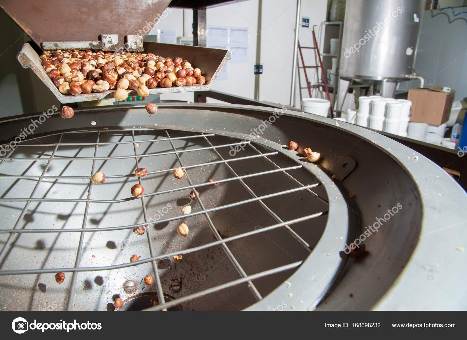 The processing of hazelnuts Stock Photo by ©siculodoc 168698232