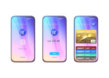 Nfc arayüzü ile yuvarlak kenar tam ekran akıllı telefon