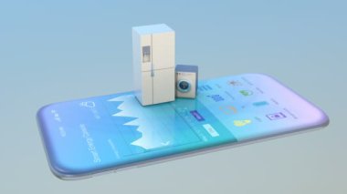 Bir akıllı telefon üzerinde akıllı ev aletleri