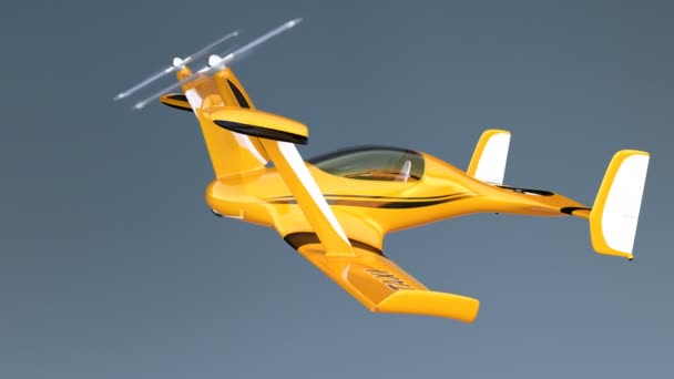 自主飞行的无人驾驶出租车概念 — 图库视频影像