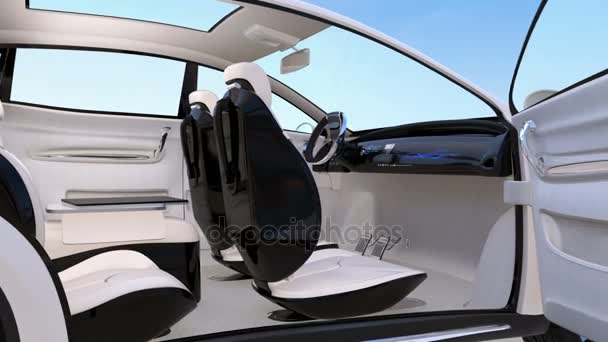 Autonomous car interior design — Stock Video