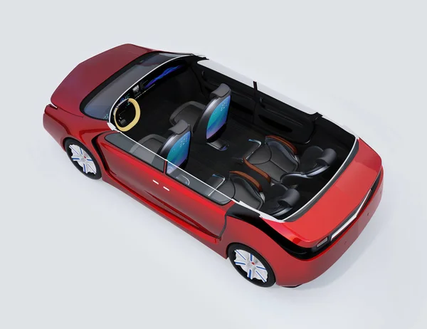 Zelf-rijdende auto concept afbeelding — Stockfoto