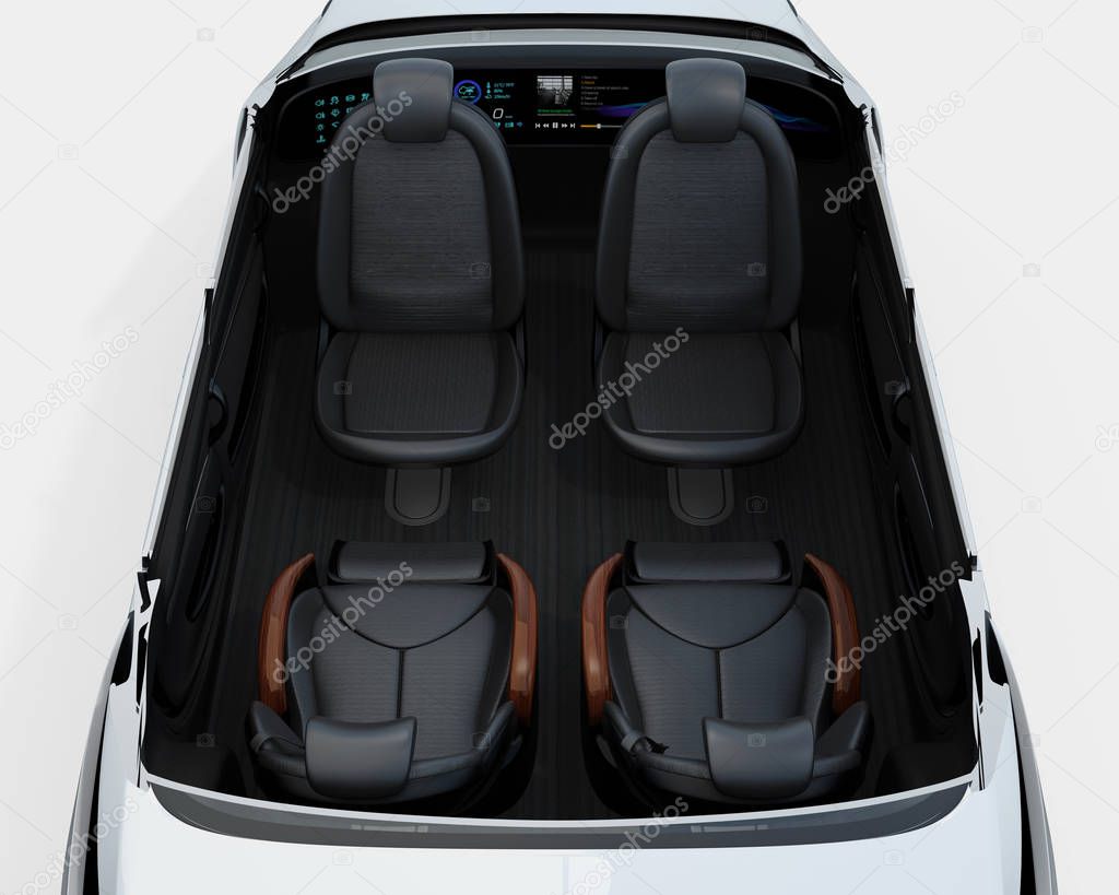 Self-driving car cutaway image