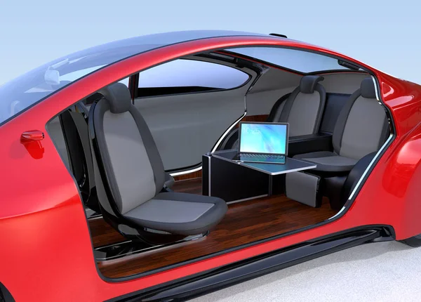 Self driving car interior concept — Stock Photo, Image