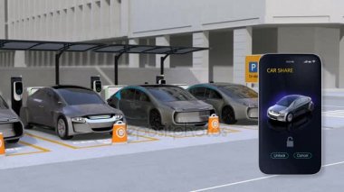 Smartphone uygulaması tarafından paylaşım araba kapı kilidi