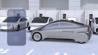 Akıllı Park yardım sistemi tarafından özerk bir otopark için akıllı telefon app kullanarak