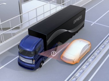 Yan görünümü yardımcı sistem kaçının trafik kazası şerit değiştirirken