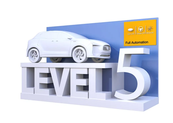 Autonome auto classificatie van niveau 5 — Stockfoto
