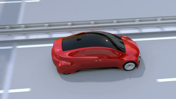 Automatický brzdový systém zabránit autonehodě z dopravní nehody — Stock video