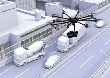 Araba kazası Dslr kamera tarafından kayıt Octocopter