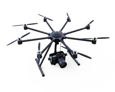 Beyaz arka plan üzerinde izole Octocopter